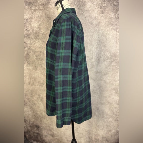 Madewell Classic Navy and Green Plaid Casual Button Down Shirt Size M - Picture 6 of 11